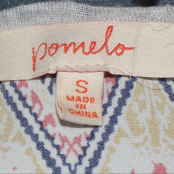 Pomelo Gray with Sheer Patterned Back Shirt - Picture 3 of 3